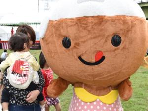 マスコットキャラクターとの写真